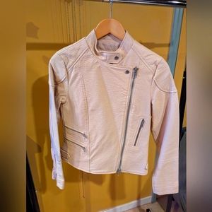 Blush Faux leather Jacket